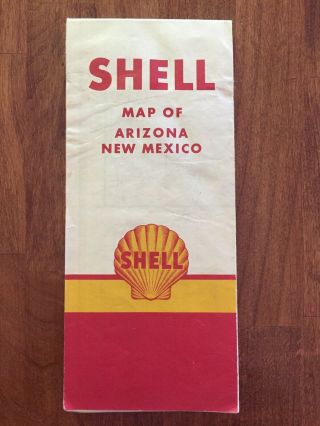 1953 Shell Road Map: Arizona Mexico Vintage