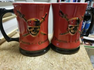 2 - Official Disney Parks Pirates Of The Caribbean 3 - D Embossed 20oz Mug