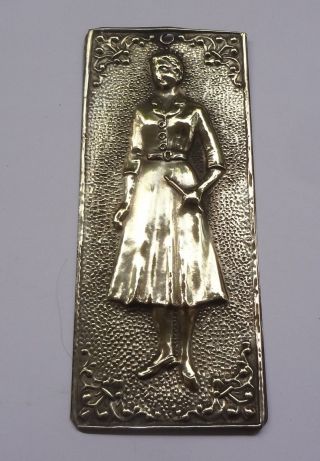 Vintage Greek Orthodox Silver - plated Ex - Voto Milagro Votive Tama WOMAN 2