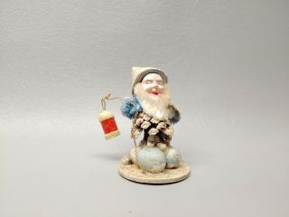 Vintage Miniature Mini Christmas Santa Claus Pine Cone Germany 3 " Figure