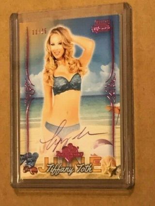 2016 Tiffany Toth Benchwarmer 11/25 Pink Foil Card Of The Month Autograph Card