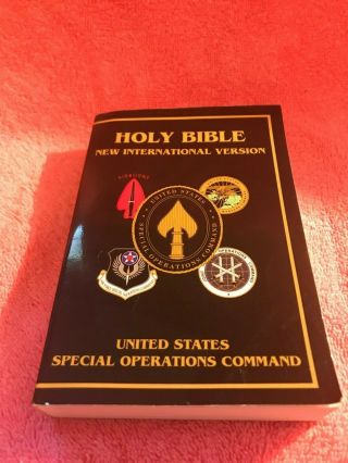 Special Operations Command Compact Niv Holy Bible - Military Cover.