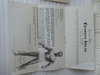 1952 Charles Atlas Letter and Envelope Encouragement After Joining Letter 3