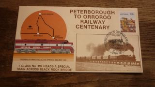Old Australian Tarcoola Railway Cover,  1981 Peterborough Orroroo Centenary Sa