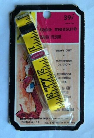 Vintage Ardee Sewing Tape Measure Made In West Germany Old Stock In Package