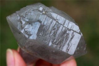 81.  7g Natural Tibetan Unique Skeletal Quartz Crystal Double Terminating Specime