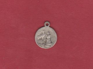 Antique Medal Of St.  Hubert And His Dog And At The Back St.  Rochus