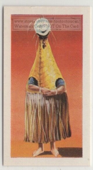 Papuan Witch Doctor Pacific Islands Medicine Man Vintage Trade Ad Card