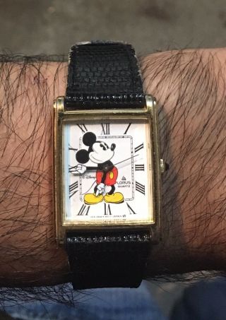 Vintage Disney Lorus Mickey Mouse Square Watch (cartier Tank Style)