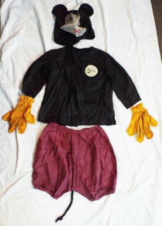 Old Antique 1930s Early Mickey Mouse Halloween Costume Mccall 