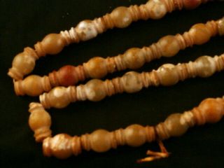 27 Inches Chinese Old Jade Hand Carved Beads Necklace Oaa030 2