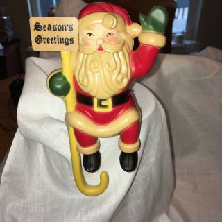 Vintage Hard Plastic Santa 1950 " S Stocking Holder