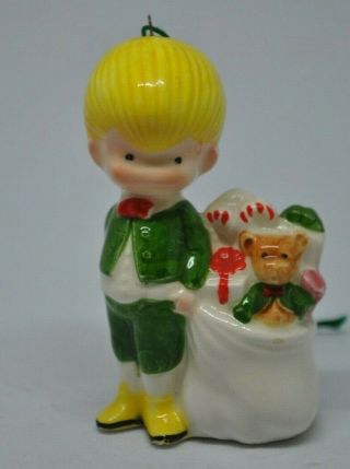 Joan Walsh Anglund Boy With Sack Of Toys Christmas Tree Ornament Japan