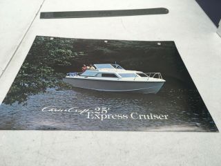 Equipment Ad Info Specs Chris Craft Boat Brochure 1973 25’ Express Cruiser Color