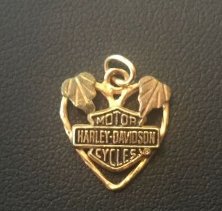 10k Black Hills Gold Harley Davidson Pendant Plus Bonus Items Earrings Ring