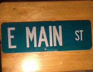 Vintage 1980s Street Sign E.  Main St.  Usa 18 " X6 " Green Reflective White Letters