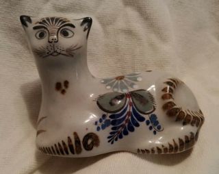 Vtg Ken Edwards Ke Tonala Mexico Cat Figure Mexican Pottery Hand Made Stoneware