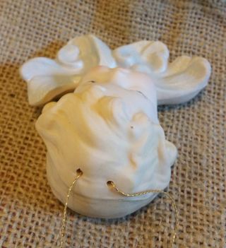 Vintage 1957 Angel 3D Cherub BUST Ceramic Shabby Ornament 3 1/4 