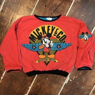 Vintage 90s Mickey Mouse & Co Sweatshirt Unisex Xl Reversible Disney Plush Shirt