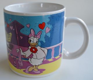 Applause Donald & Daisy Duck Coffee Cup Mug 20752 Playing Piano Moon