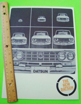 Rare 1964 Datsun Full Line Dlx Brochure W/ 1500 Roadster Pick - Up Trk Jeep Patrol
