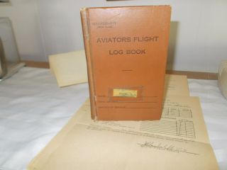 Vintage Aviators Usnr Flight Log Book Pilots 1953