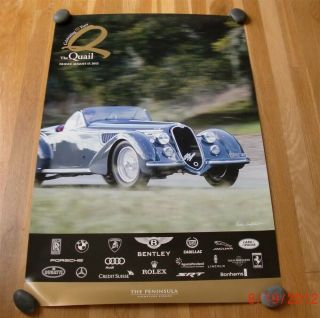 The Quail Motorsport Car Show Event Poster August 2012 Alfa Romeo 8c 2900