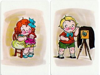 Playing Cards Swap Card Single Vintage Campbell Kids Girl Boy Children 70 