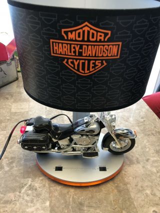 Harley Davidson Heritage V Motorcycle Table Lamp With Night Light & Sound - 2004