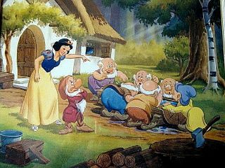 Vintage Walt Disney Framed Print " Snow White 