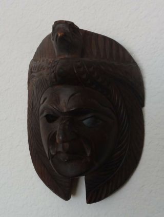 Vintage Solid Wood Hand Carved Samoan Mask