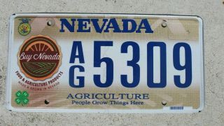 Nevada Agriculture License Plate