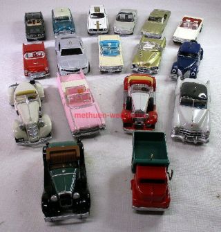 Hallmark Ornaments Many Different Cars Ford,  Chevy,  Cord,  Caddy,  Tonka,  Buick X 17