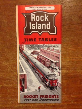 Spring Summer 1963 Rock Island Time Tables
