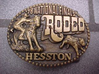 Vintage Hesston National Finals Rodeo 1978 4th Edition Belt Buckle Nfr 78