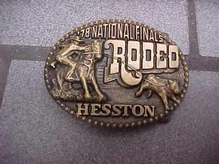 Vintage Hesston National Finals Rodeo 1978 4th Edition Belt Buckle NFR 78 2