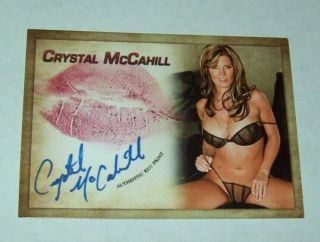 2019 Collectors Expo Bw Model Crystal Mccahill Autographed Kiss Print Card