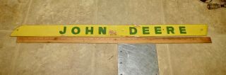 Vintage John Deere Tractor Side Hood Emblem Left Aluminum Raised Letters,  Rough
