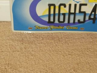 Florida Wave Discover Florida ' s Oceans license plate DGH54 stickered 2009 3