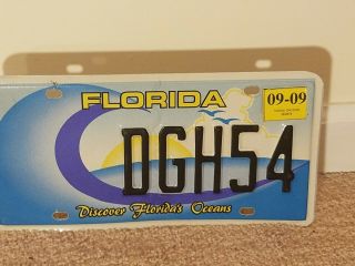 Florida Wave Discover Florida ' s Oceans license plate DGH54 stickered 2009 4