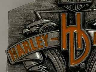 Vintage 1992 Harley Davidson Motorcycles Authentic Metal Belt Buckle USA RARE 4
