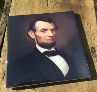 Handmade Coaster Of Us President Abraham Lincoln