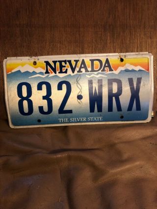 Nevada The Silver State License Plate Stamped 832 • Wrx