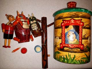 Russian Hand Made Pinocchio Set