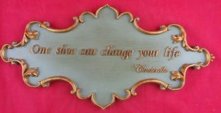 Vintage Cinderella Plaque Quote,  " One Shoe Can Change Your Life " Wall Sign