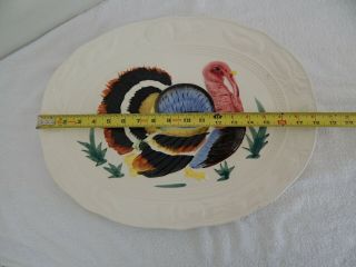Vintage Thanksgiving Turkey Platter Large 18.  75 