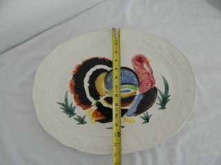 Vintage Thanksgiving Turkey Platter Large 18.  75 