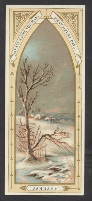 C6317 Victorian Year Card: Winter Scene