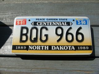 1990 90 1991 91 North Dakota Nd License Plate Tag -