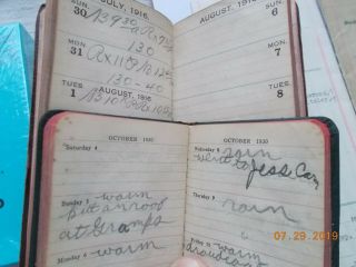 Vintage Ephemera 2 Bank Books,  1916 Diary & 1930 Diary